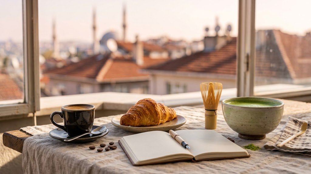 Matcha mı kahve mi: sabah masasında espresso ve matcha